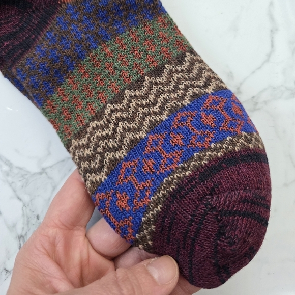 Bohemian | Granola brown blue maximalist print Gorpcore tube socks - Picture 4 of 7